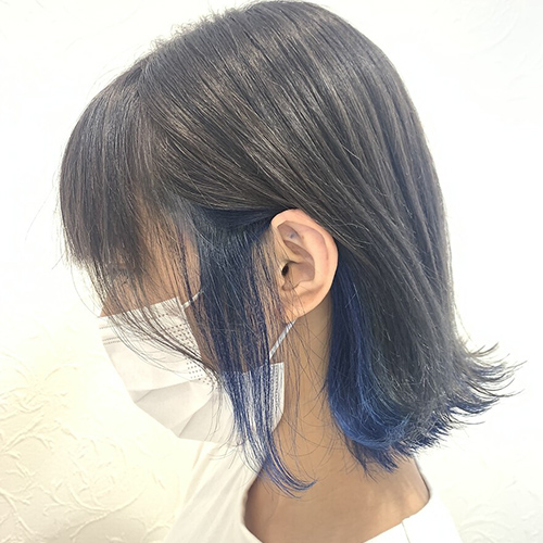 黒髪×ブルー