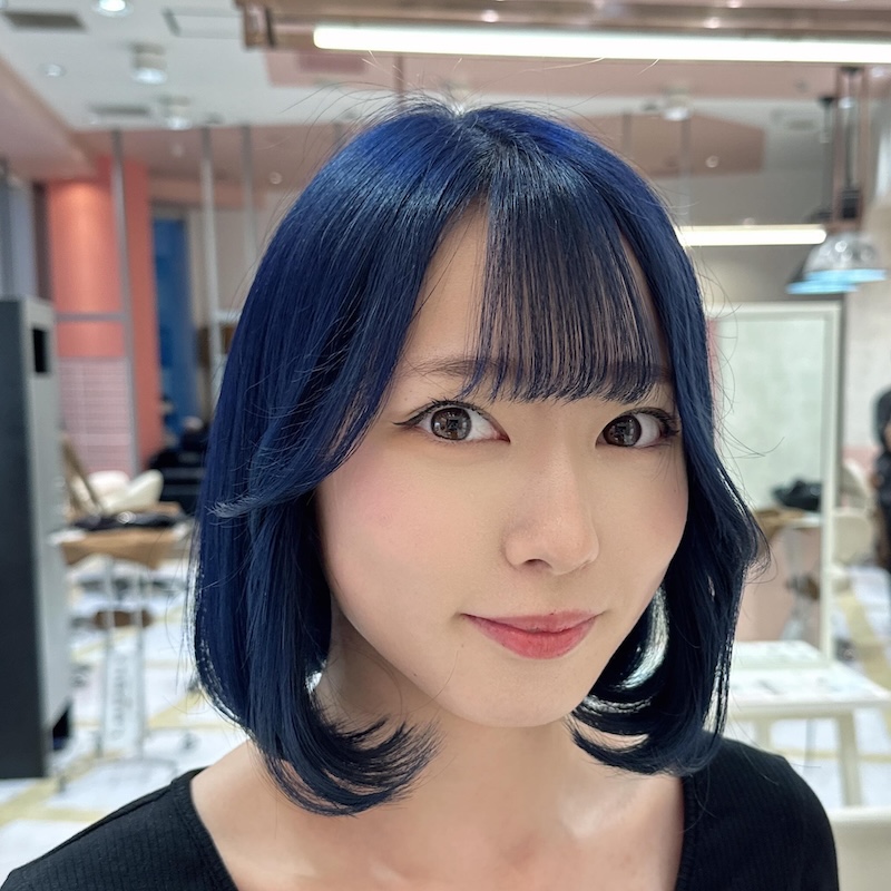 冬艶ブルーヘアカラー