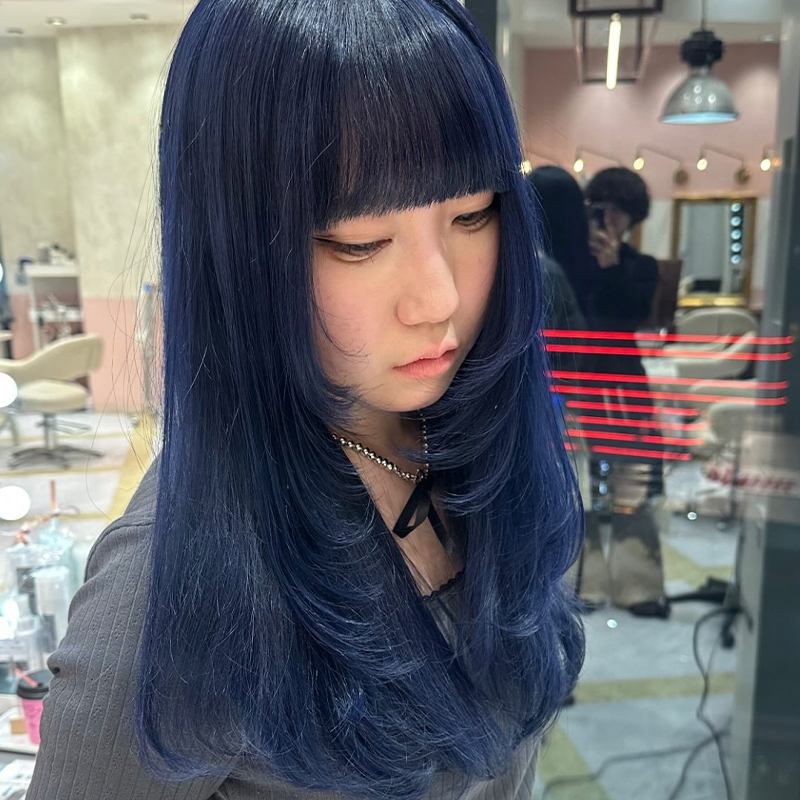 冬艶ブルーヘアカラー