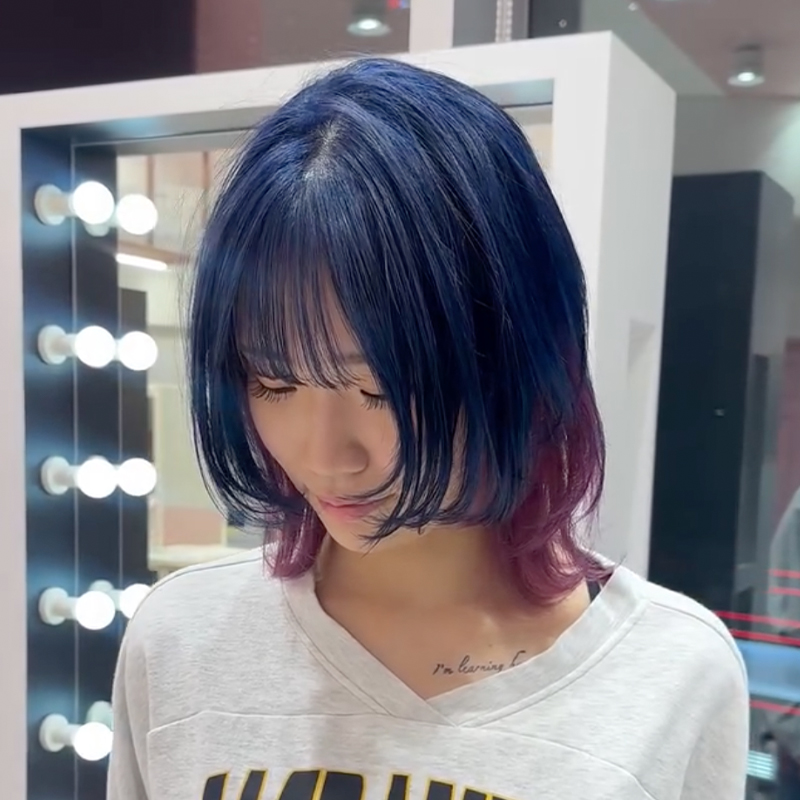 冬艶ブルーヘアカラー