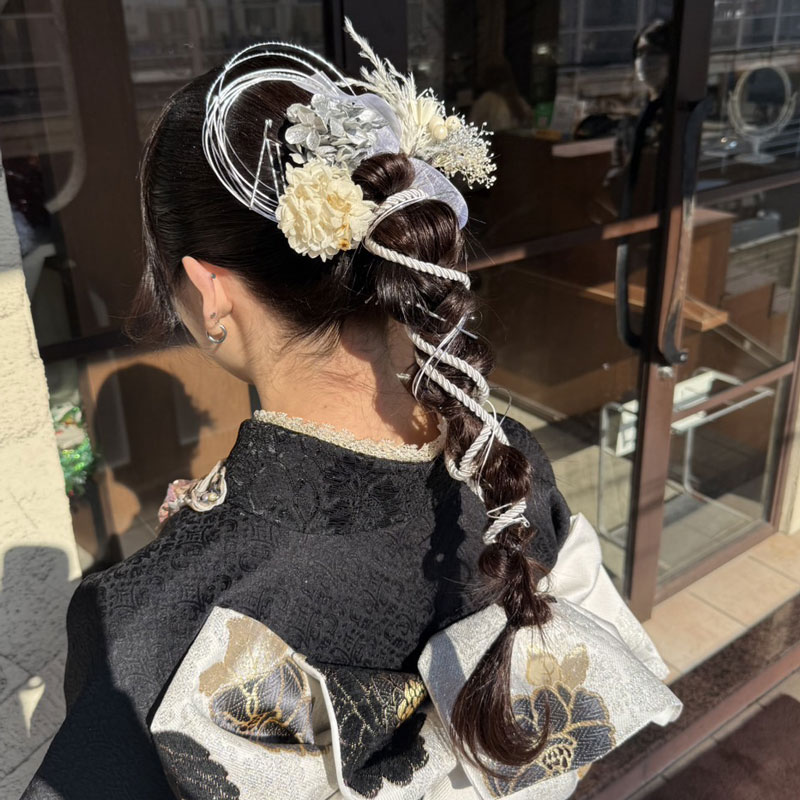 黒 振袖　ヘアアクセサリー 