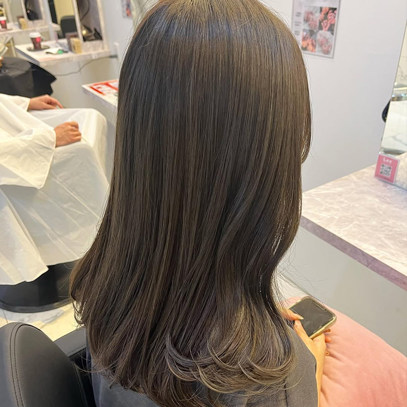 ブリーチなしヘアカラー オリーブベージュ