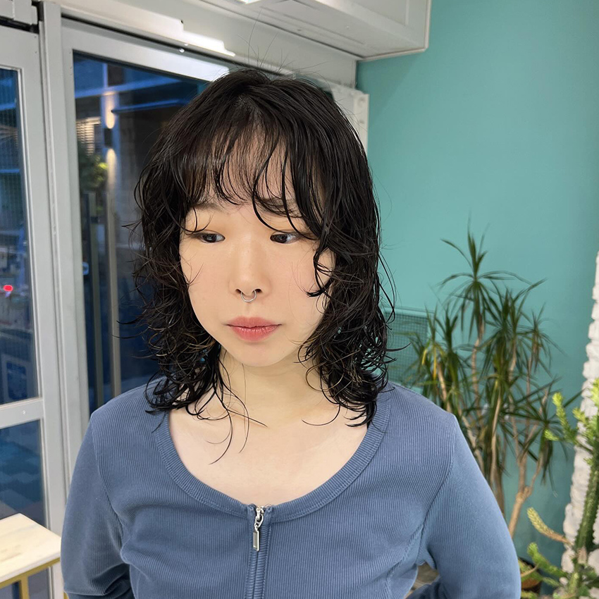 濡れ髪ウェーブ