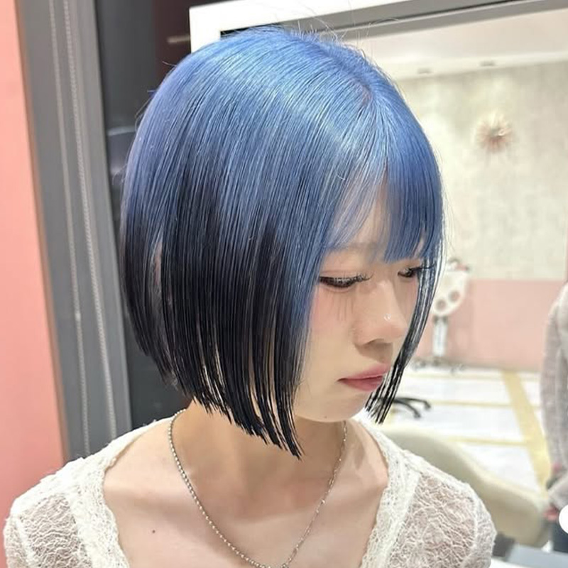 ルーツカラー×ブルー