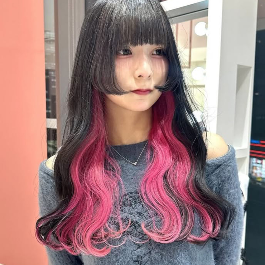 モーブピンクのインナーカラー