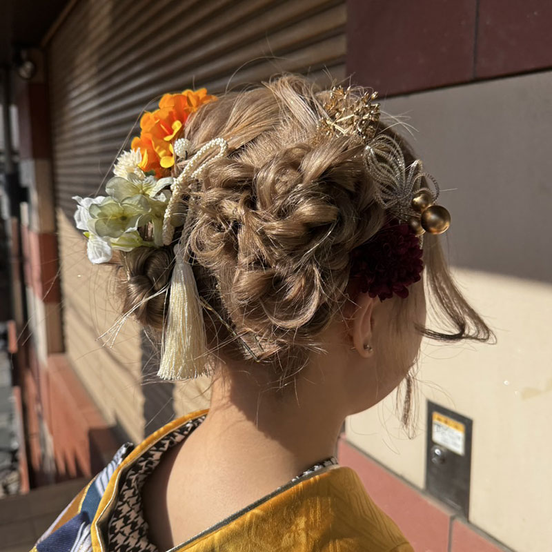 三つ編みツインバン